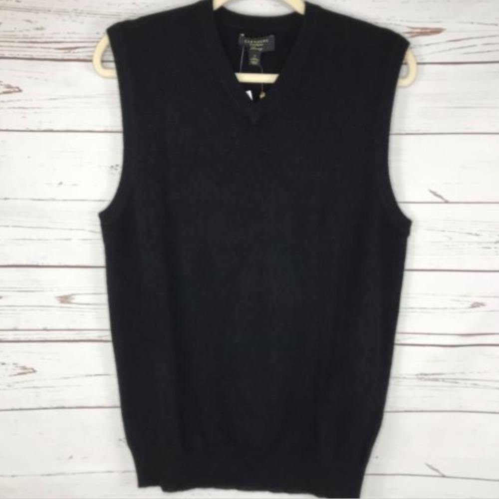Club Room Cashmere Black V Neck Sweater Small - Picture 1 of 4